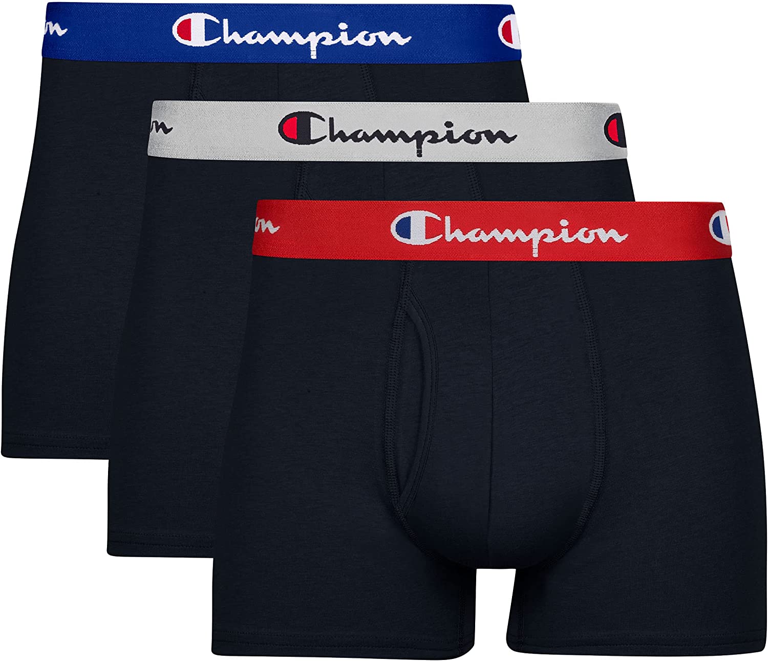 Champion Men's Underwear Boxer Briefs Pack， Moisture-Wicking， Performance Stretch Cotton， Trunks and Long Leg， Multipack - Image 6